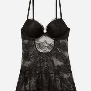VS Bombshell Add-2-Cups Lace Babydoll Slip S